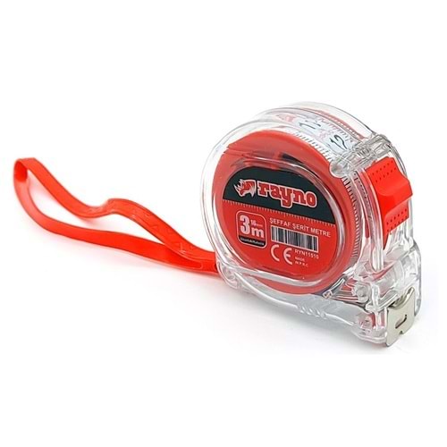 Rayno Şeffaf Pro Şerit Metre 3x16mm