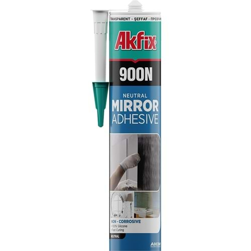 Akfix 900N Nötr Ayna Yapıştırma Silikonu Şeffaf 280ml