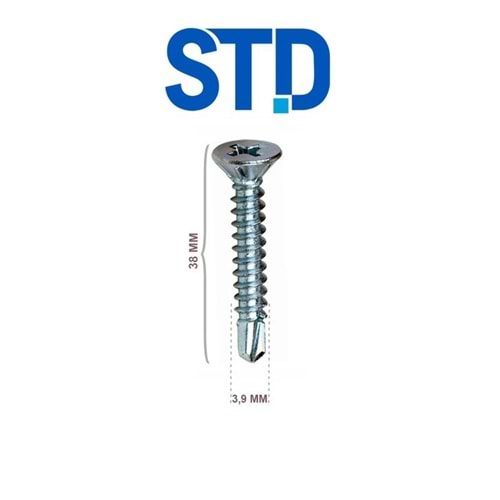 Std Yhb Matkap Uçlu Vida 3.9x38 (750 Ad)