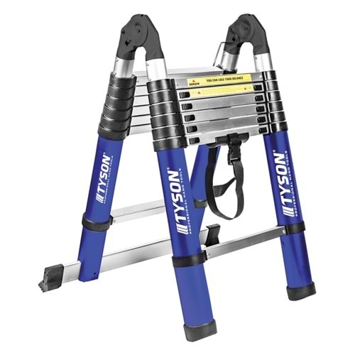 Tyson 7+7 Basamak Alüminyum A Tipi Teleskopik Uzayan Merdiven 440cm