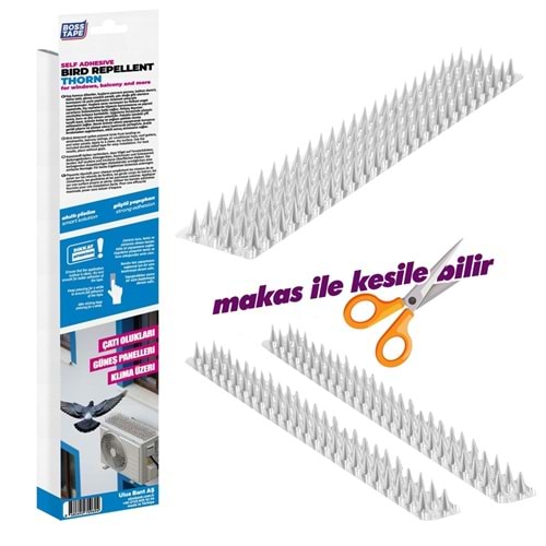 Yapışkanlı Kuş Kovucu Konmaz Dikenler 8cm x 40cm 2Adet