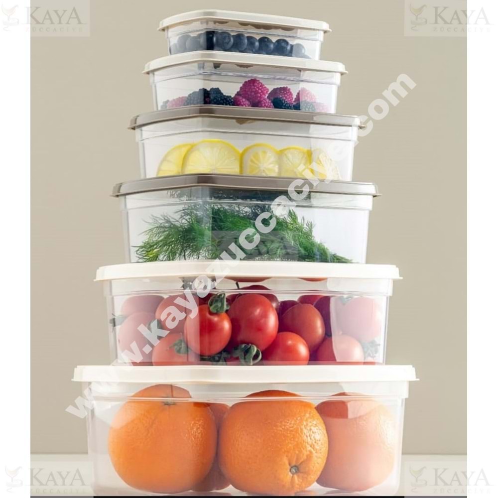 SOFTCHEF SAKLAMA KABI 6 LI DİKDÖRTGEN 225-430-750-1220-1950-3000 ML 1*24