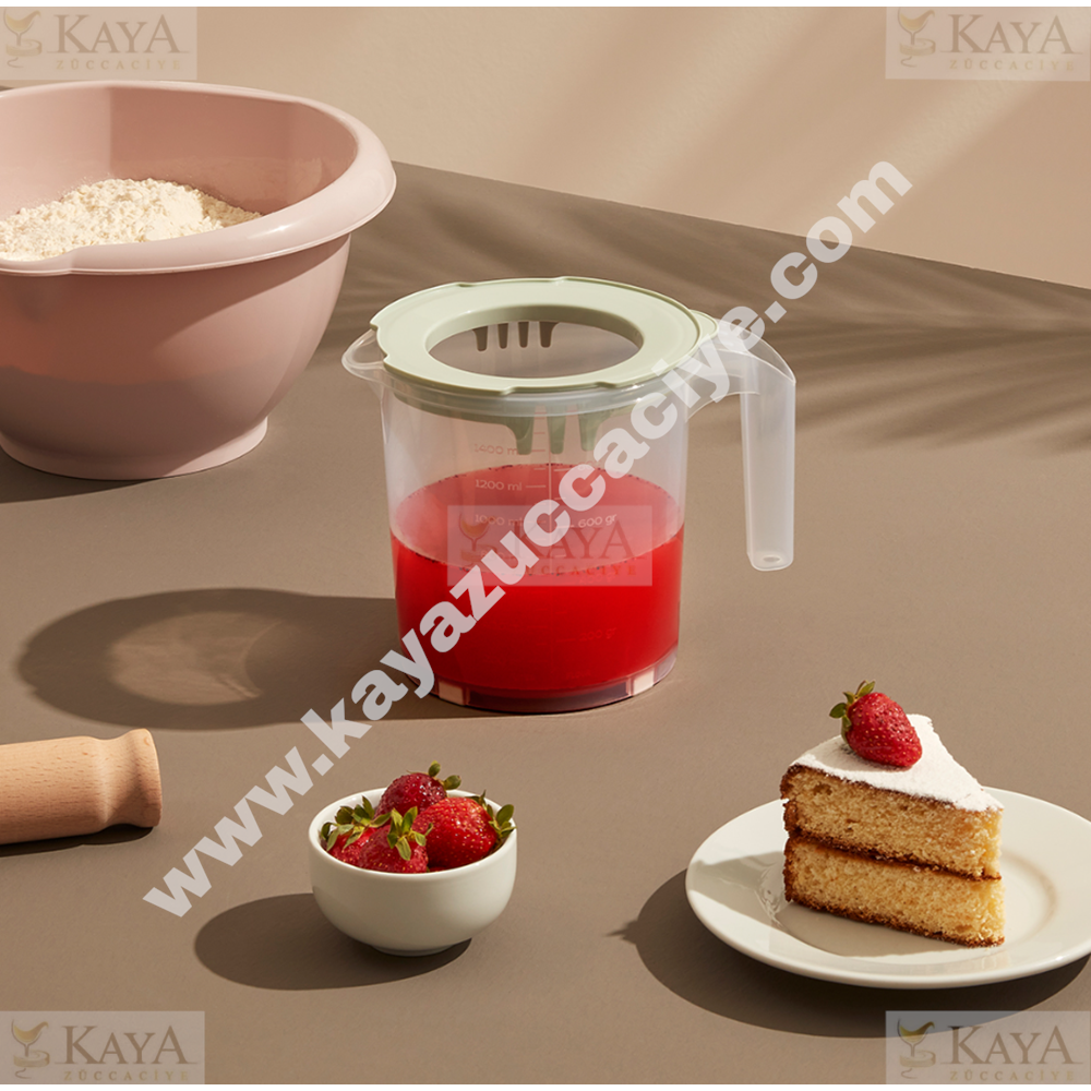 DÜNYA MİKSER KABI KAPAKLI 1600 ML 1*24