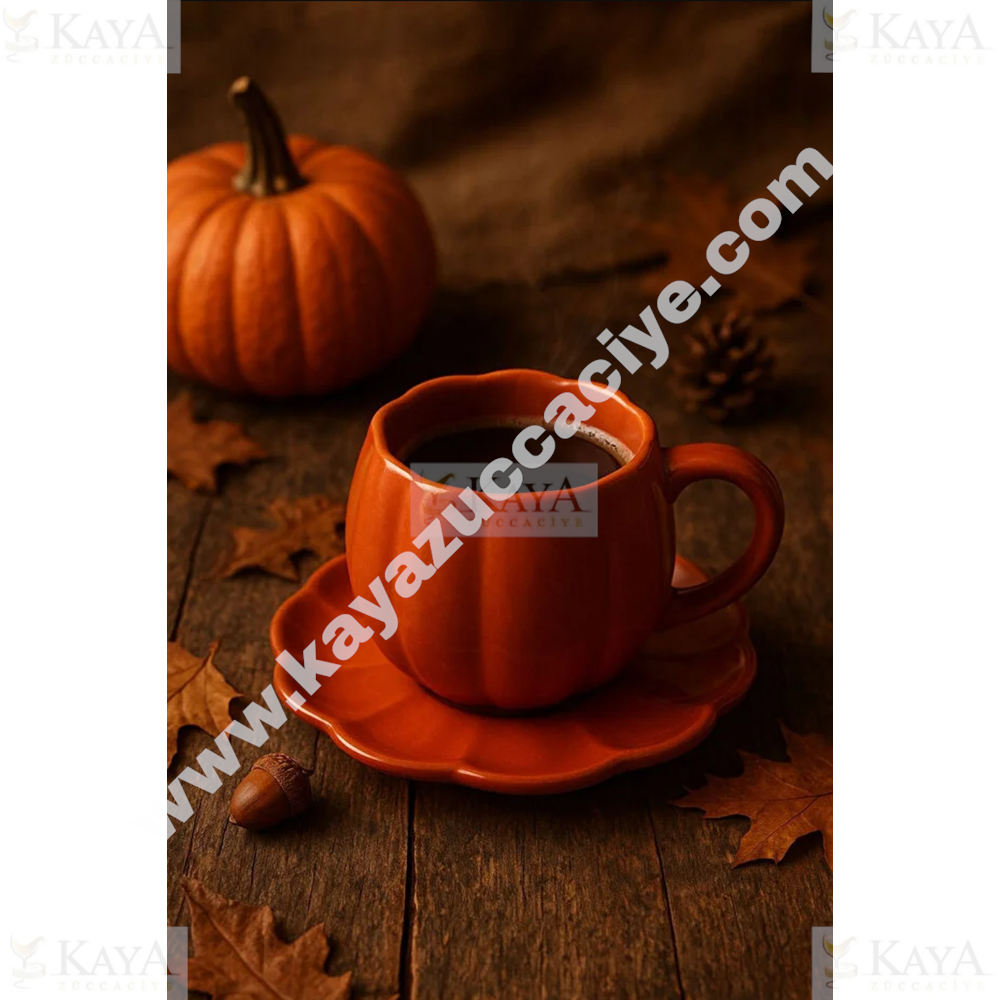 EGE SERAMİK KAHVE FİNCAN SETİ KABAK MODEL 2 Lİ 1*24