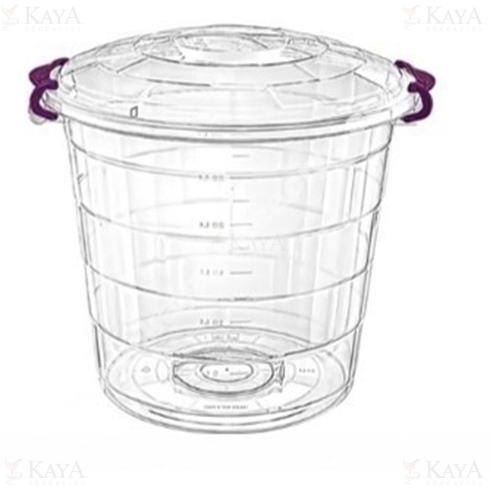 BURSEV TETRİS BAKLİYAT KOVASI ŞEFFAF 30 LT 1*10