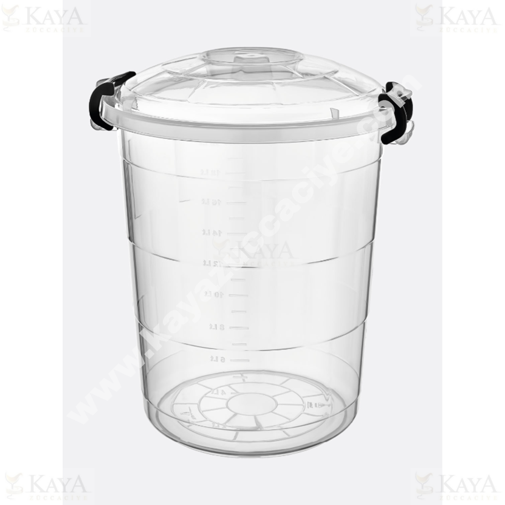 BURSEV TETRİS BAKLİYAT KOVA YUVARLAK ŞEFFAF 65 LT 1*10