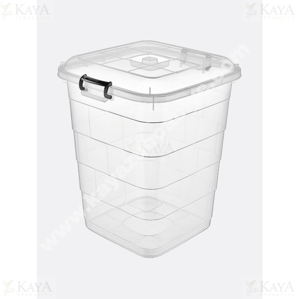 BURSEV TETRİS KARE BAKLİYAT KOVA 55 LT. ŞEFFAF 1*10