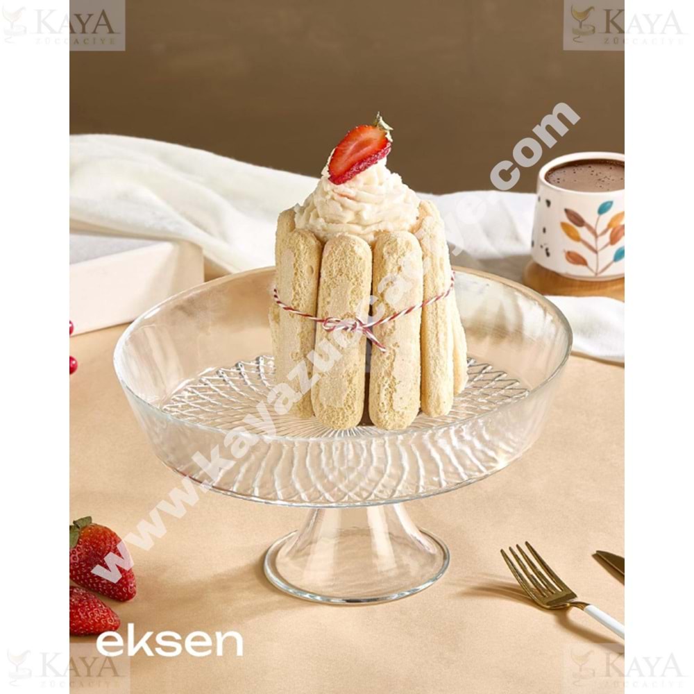 ALN EKS CAM AYAKLI SALATA KASESİ 25 CM 1*12