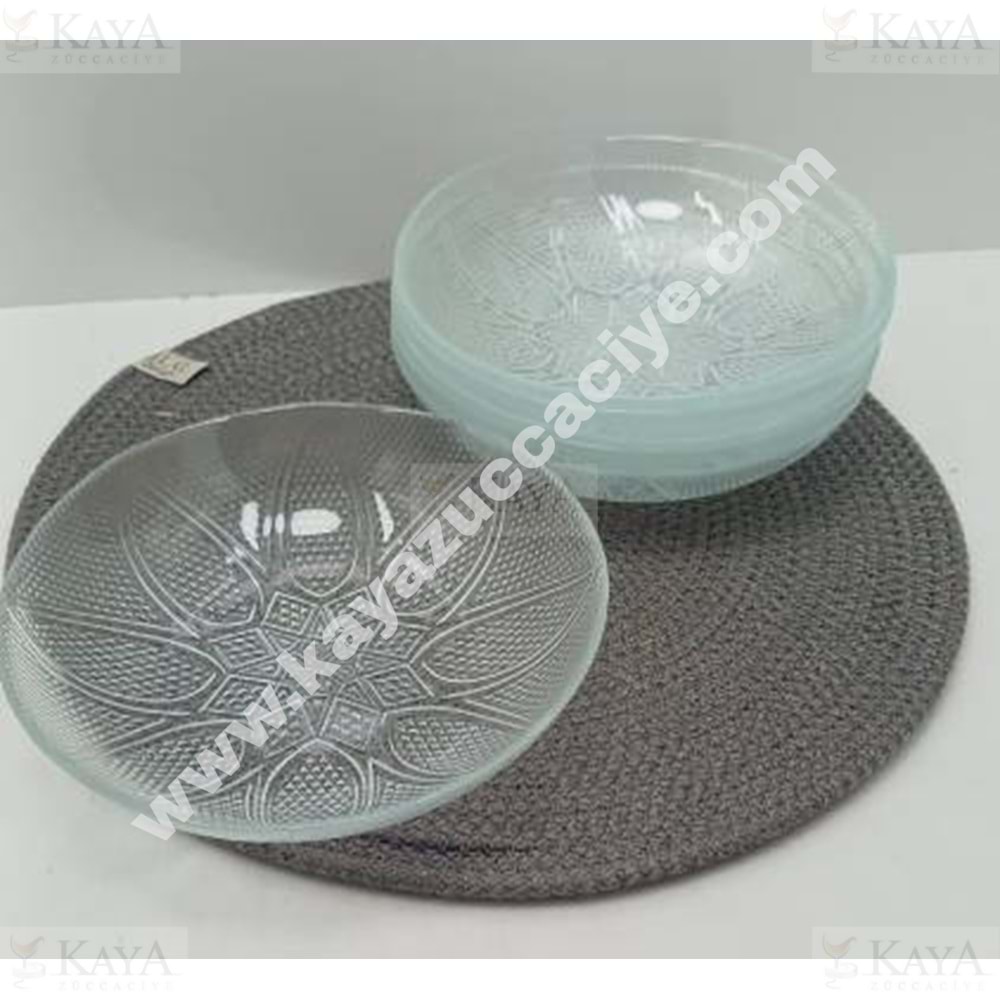 AKGÜL 18 CM 6 LI CAM YEMEK TABAĞI 1*6