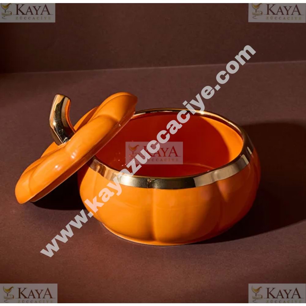 PEROTTİ PORSELEN BALKABAK KAPAKLI SAKLAMA KABI SMALL 1*18