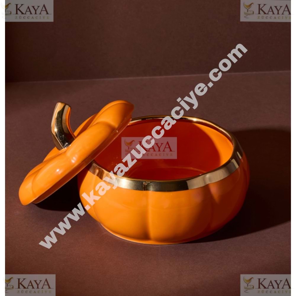 PEROTTİ PORSELEN BALKABAK KAPAKLI SAKLAMA KABI MEDİUM 1*18