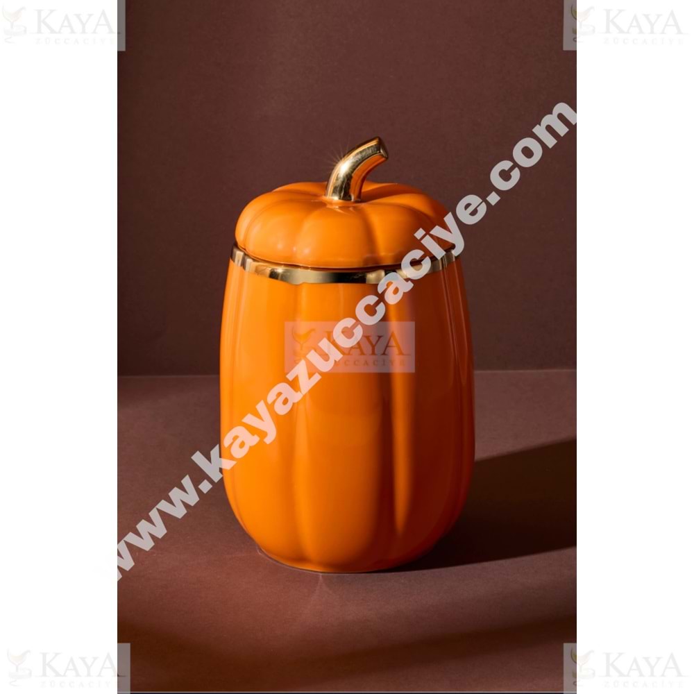 PEROTTİ PORSELEN BALKABAK KAPAKLI KAVANOZ 18 CM MEDİUM 1*8