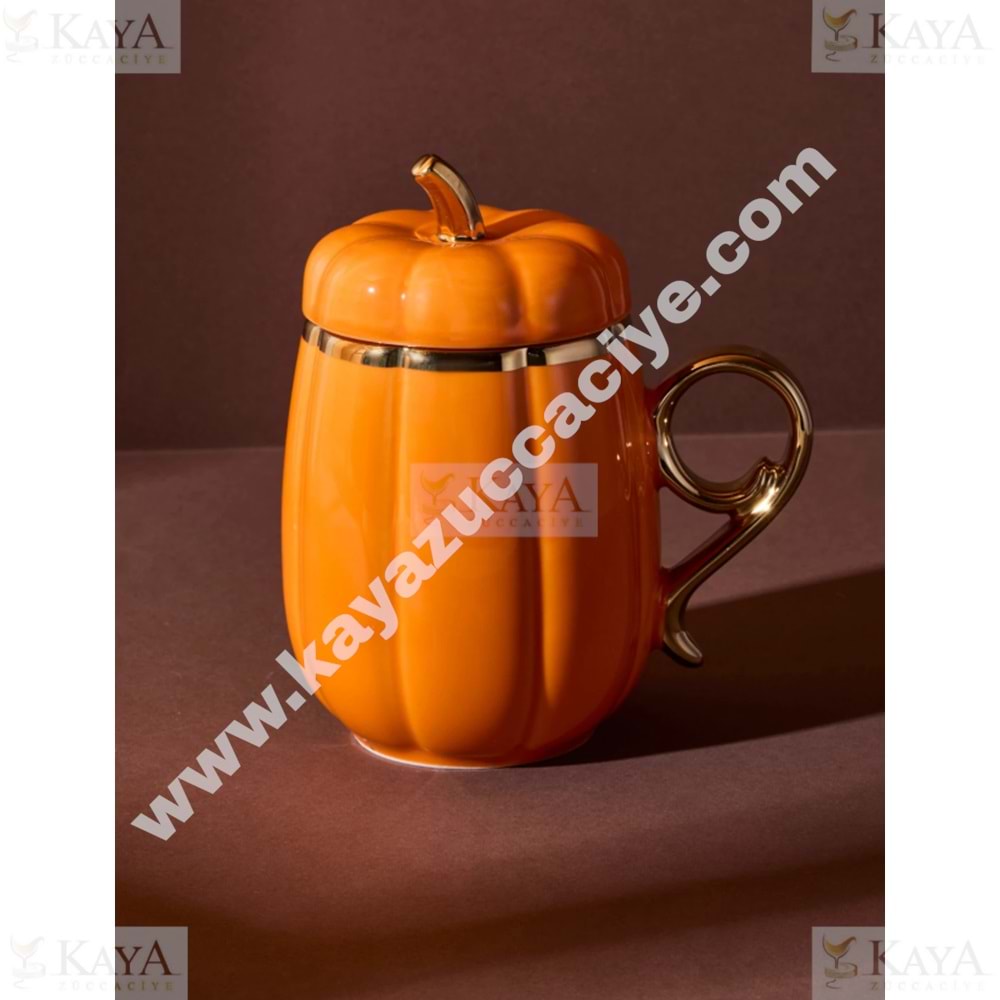 PEROTTİ PORSELEN BALKABAK KAPAKLI PORSLEN KUPA 1*6