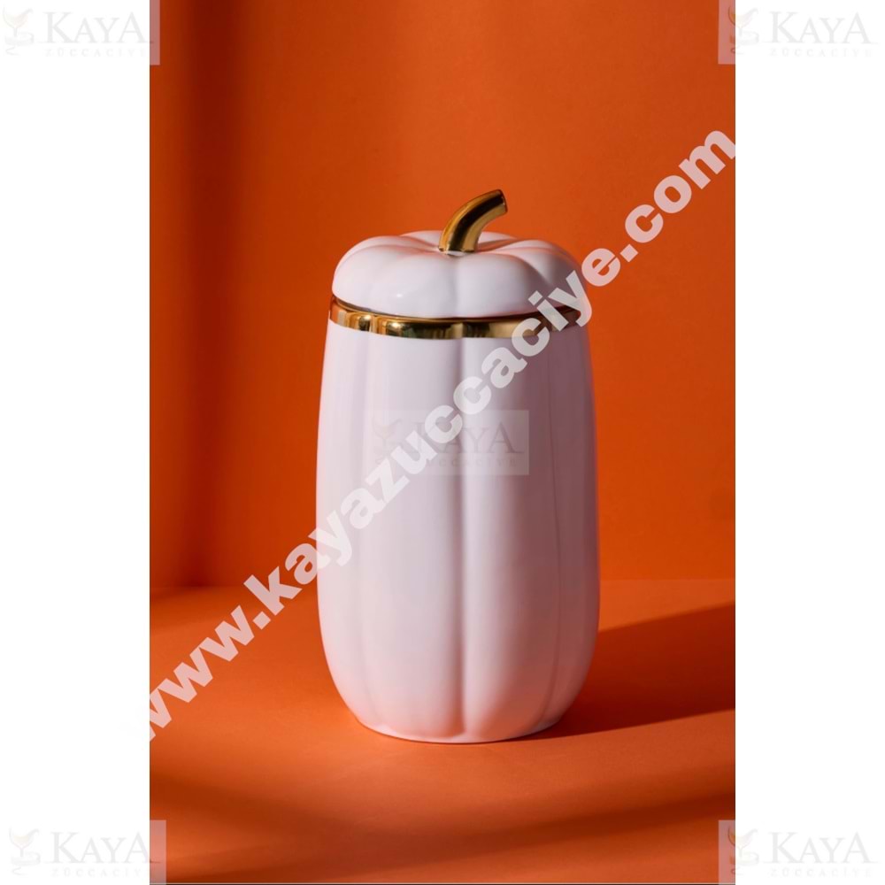 PEROTTİ PORSELEN KABAK KAPAKLI KAVANOZ 23 CM LARGE 1*8