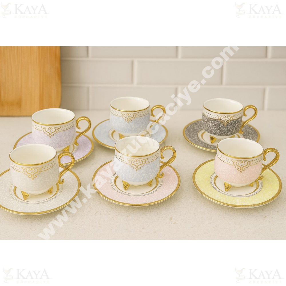 MTR PORSELEN KAHVE FİNCAN TAKIMI 6 LI 1*12