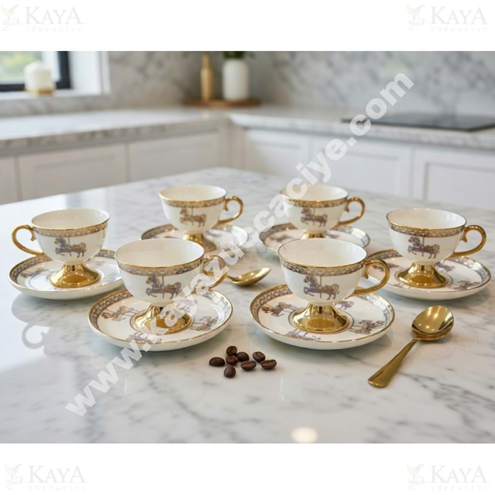 MTR PORSELEN KAHVE FİNCAN TAKIMI 6 LI 1*12