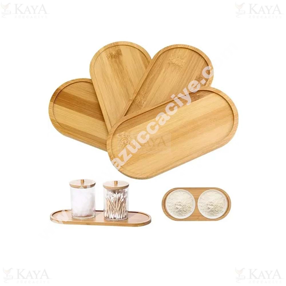 MTR BAMBU YAĞLIK ALTI DÜZ 2 Lİ 24x12 CM OVAL 1*144