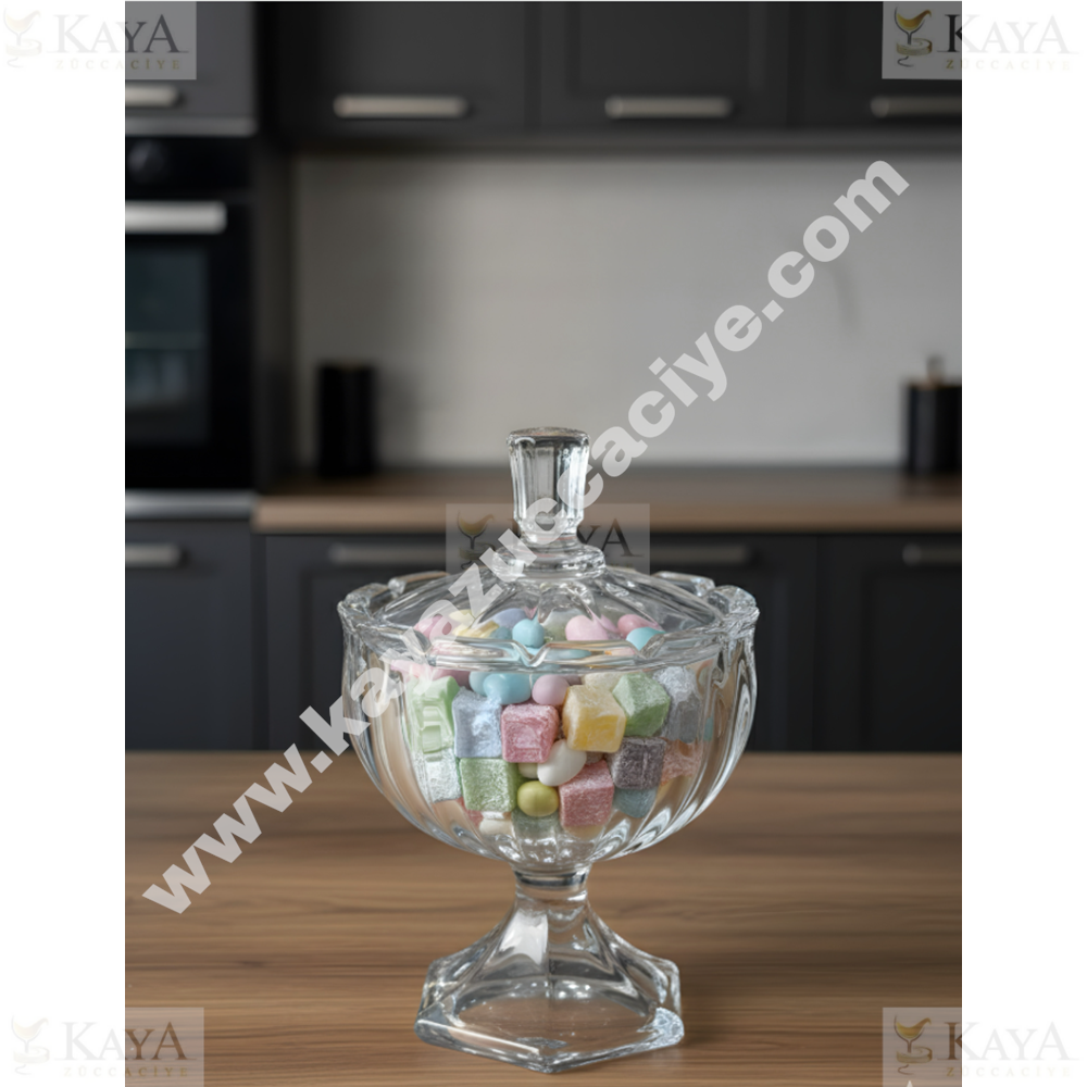MTR CAM ŞEKERLİK YESİNK GLASSJAR AYAKLI TG1036 15 CM 1*36