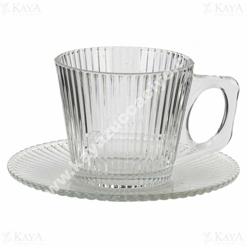 KRD CAM ÇİZGİLİ 6 LI KAHVE FİNCAN SETİ 1*4