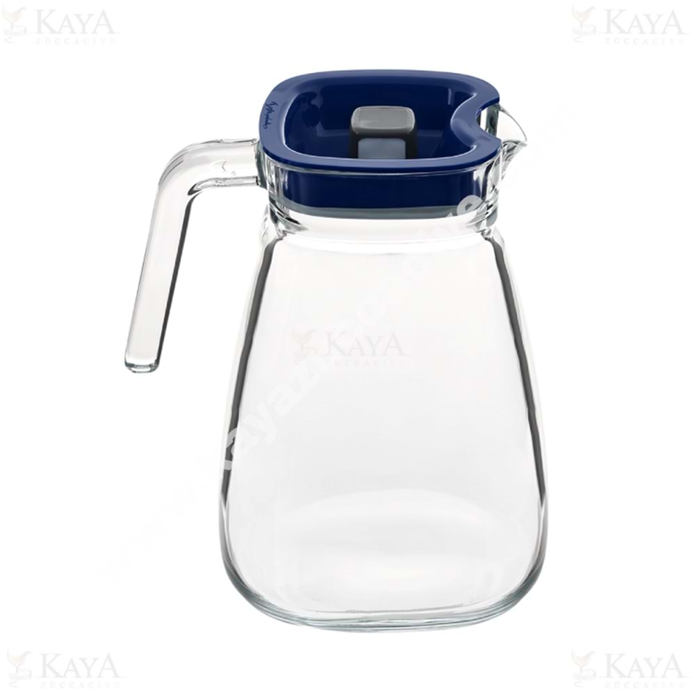 PAŞABAHÇE CAM SÜRAHİ CARRE LACİVERT KAPAK 1800 ML 1*6