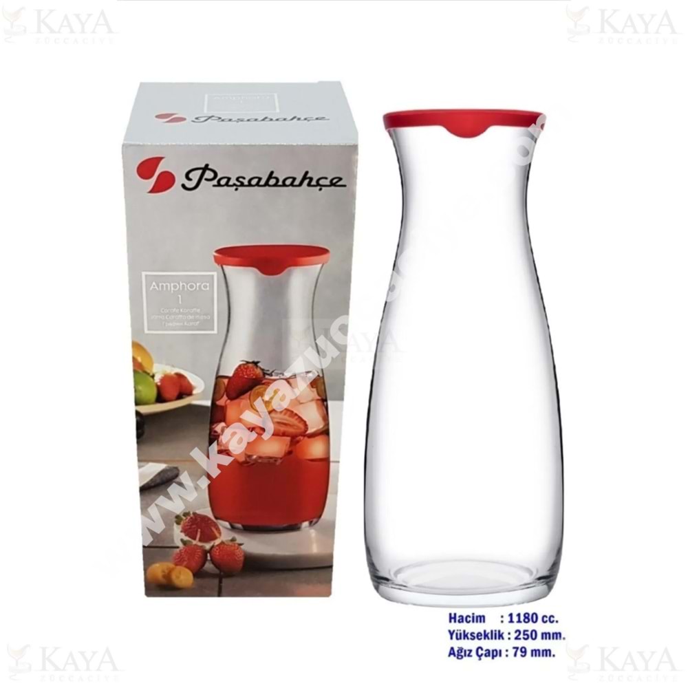 PAŞABAHÇE SÜRAHİ AMPHORA KARAF SÜRAHİ KIRMIZI KPK 1*6