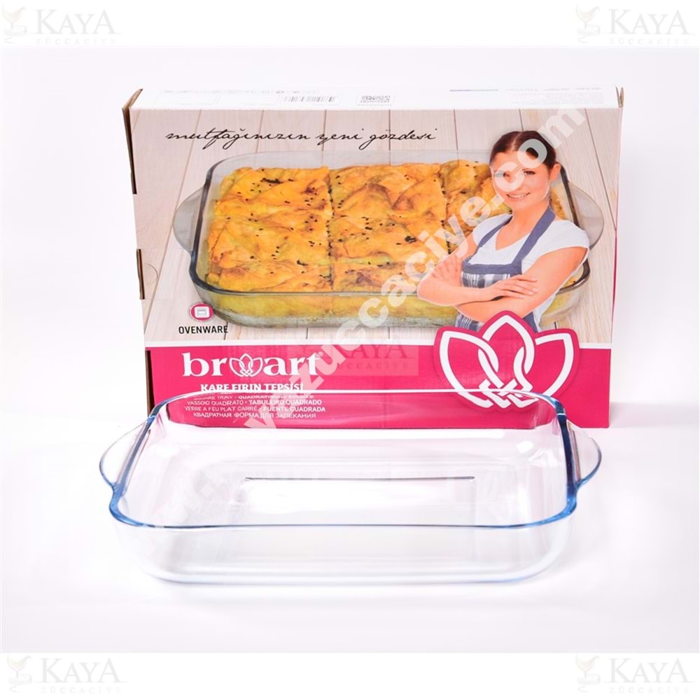 BRART TEPSİ KÜÇÜK KARE SADE TEPSİ 24 CM 1*6