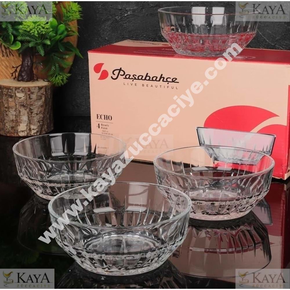 PAŞABAHÇE KASE ECHO 4 LÜ CAM KASE 180 CC 1*6