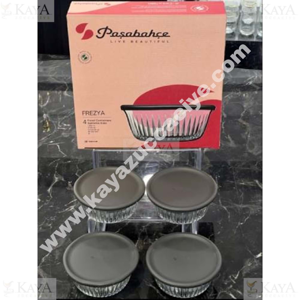 PAŞABAHÇE KASE KAPAKLI FREZYA KASE 4 LÜ 1*6