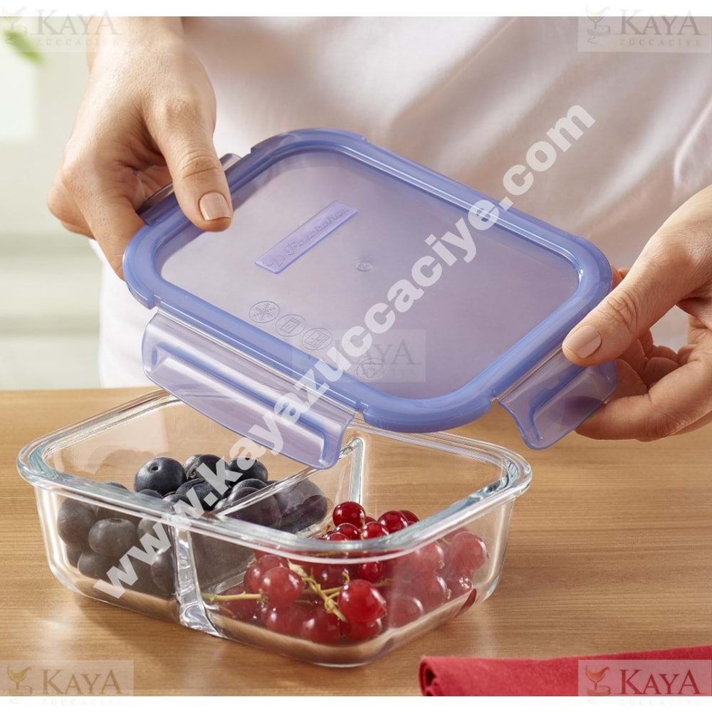 PAŞABAHÇE SAKLAMA LOCKİE KİLİTLİ BÖLMELİ SAKLAMA KABI 640 CC 1*4