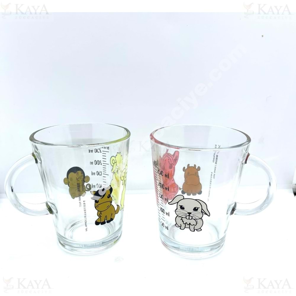 PAŞABAHÇE KULPU BARDAK DESENLİ 250 ML 1*12