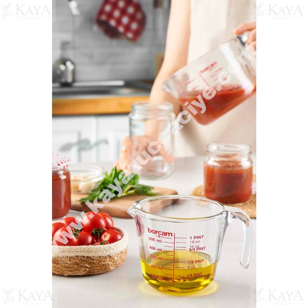 PAŞABAHÇE BORCAM ÖLÇÜ KABI CAM 500 CC 1*6