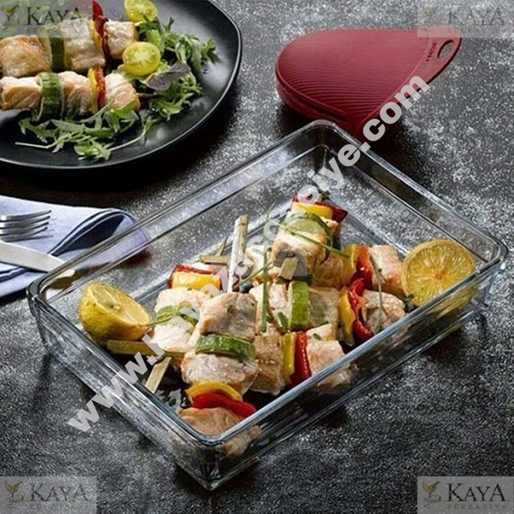 PAŞABAHÇE BORCAM LAZER DİKDÖRTGEN TEPSİ 25x36 CM 1*6