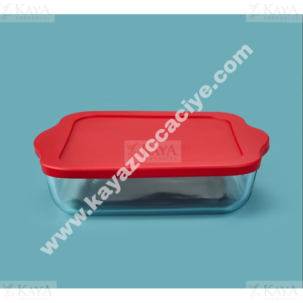 PAŞABAHÇE BORCAM KAPAKLI KARE TEPSİ 21x16 CM 1*4