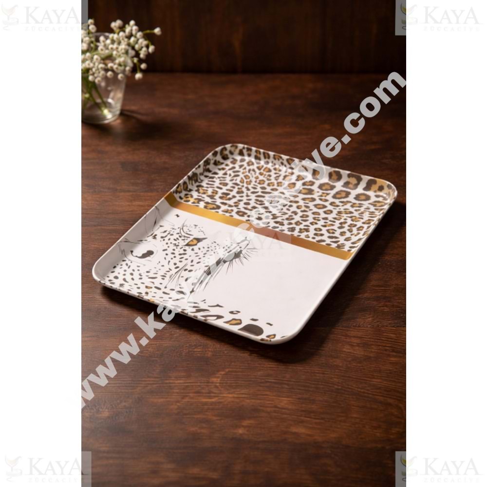 KRD MELAMİN TEPSİ DESENLİ TABLET MİNİ TEPSİ 33x22 CM 1*36