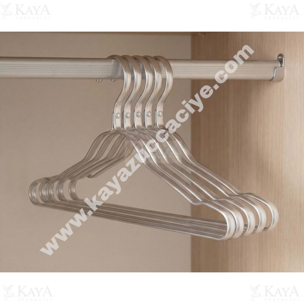 BZD IVORY ELBİSE ASKISI 5 Lİ ALÜMİNYUM 1*102