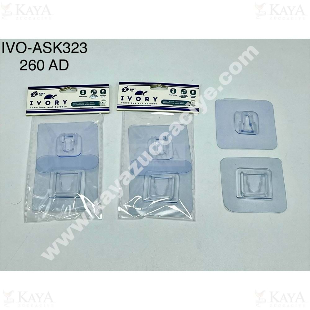 BZD IVORY 2 Lİ ŞEFFAF RAF ASKISI 1*20