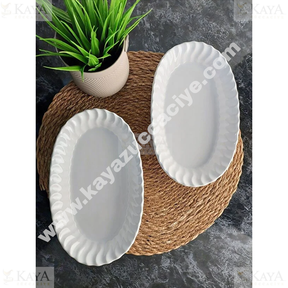 ASEL SERAMİK KAYIK FIRFIR BEYAZ KAYIK 27 CM 1*24
