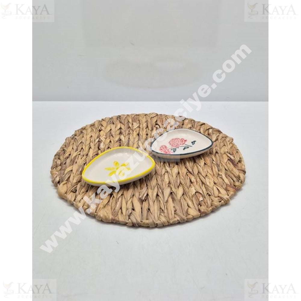 ASEL SERAMİK ÇEREZLİK OVAL DESENLİ 13 CM 1*75