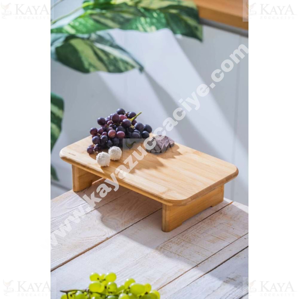 BZD IVORY BAMBU KESİM PANOSU DİKDÖRTGEN AYAKLI 33x15 CM 1*24