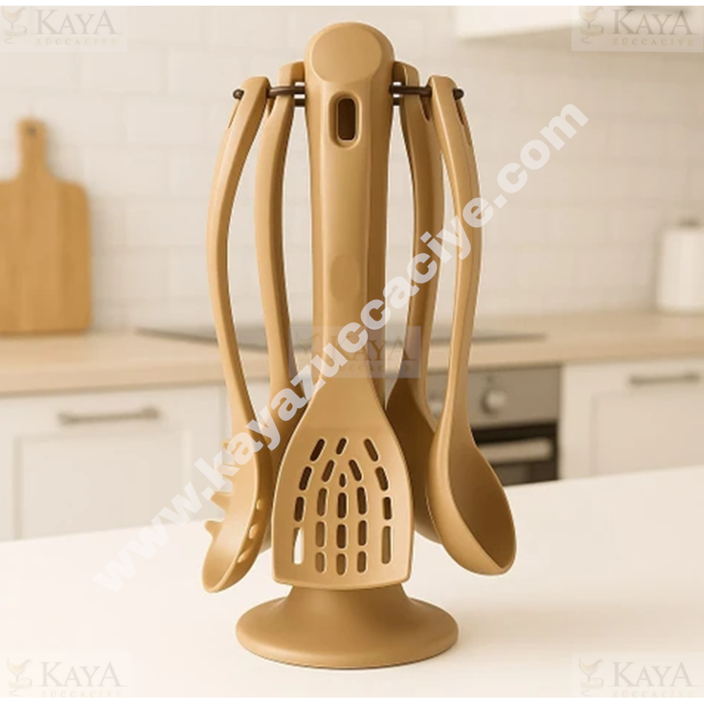 BRİLLANT SERVİS SETİ TOPRAK RENGİ STANDLI 1*24