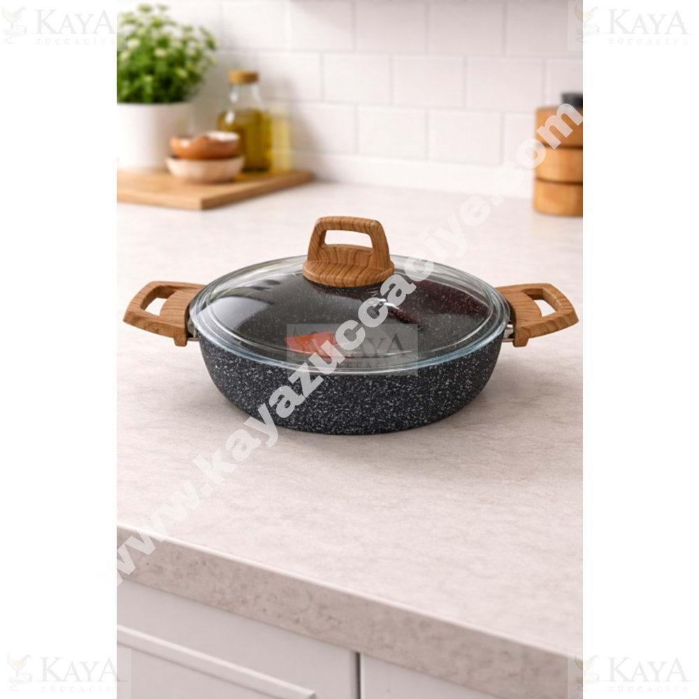 BRİLLANT TENCERE ALPHA GRANİT BASIK 24 CM 1*4