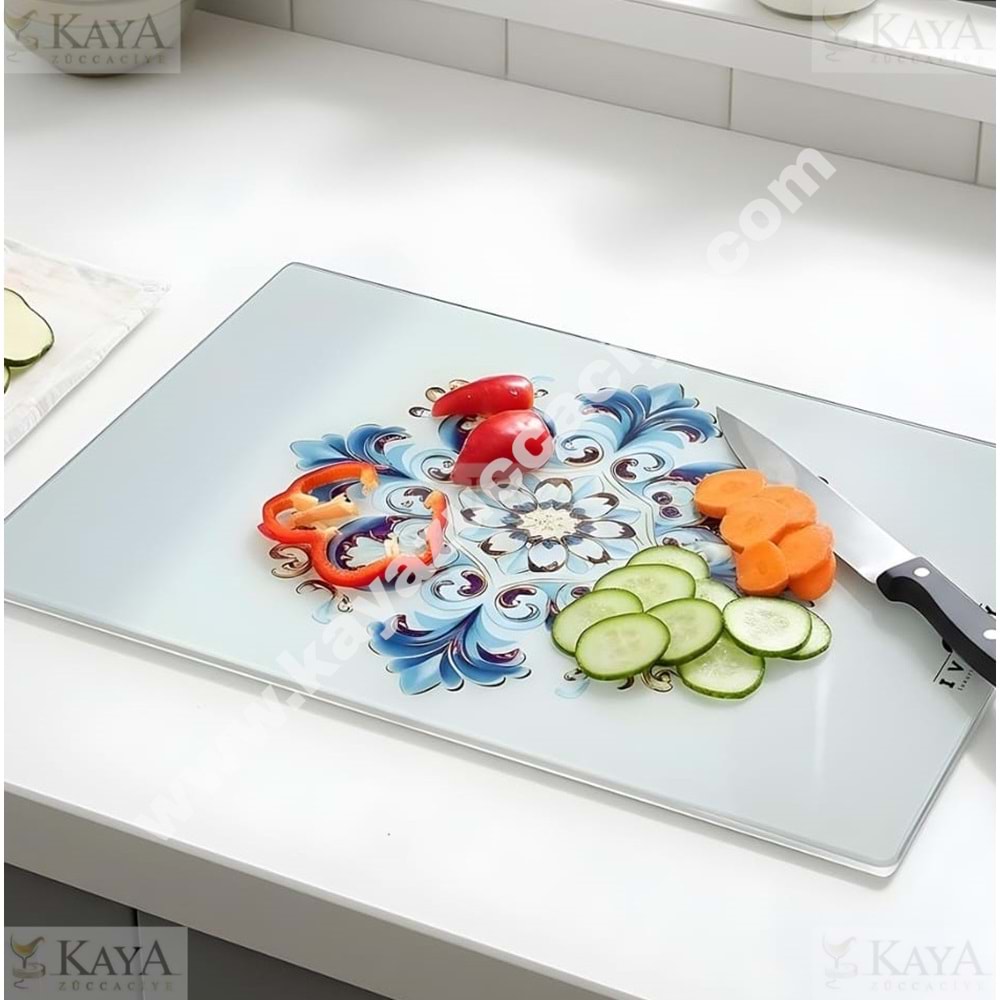 BZD IVORY CAM KESİM PANOSU ÇİÇEK DESENLİ 25x35 CM 1*20