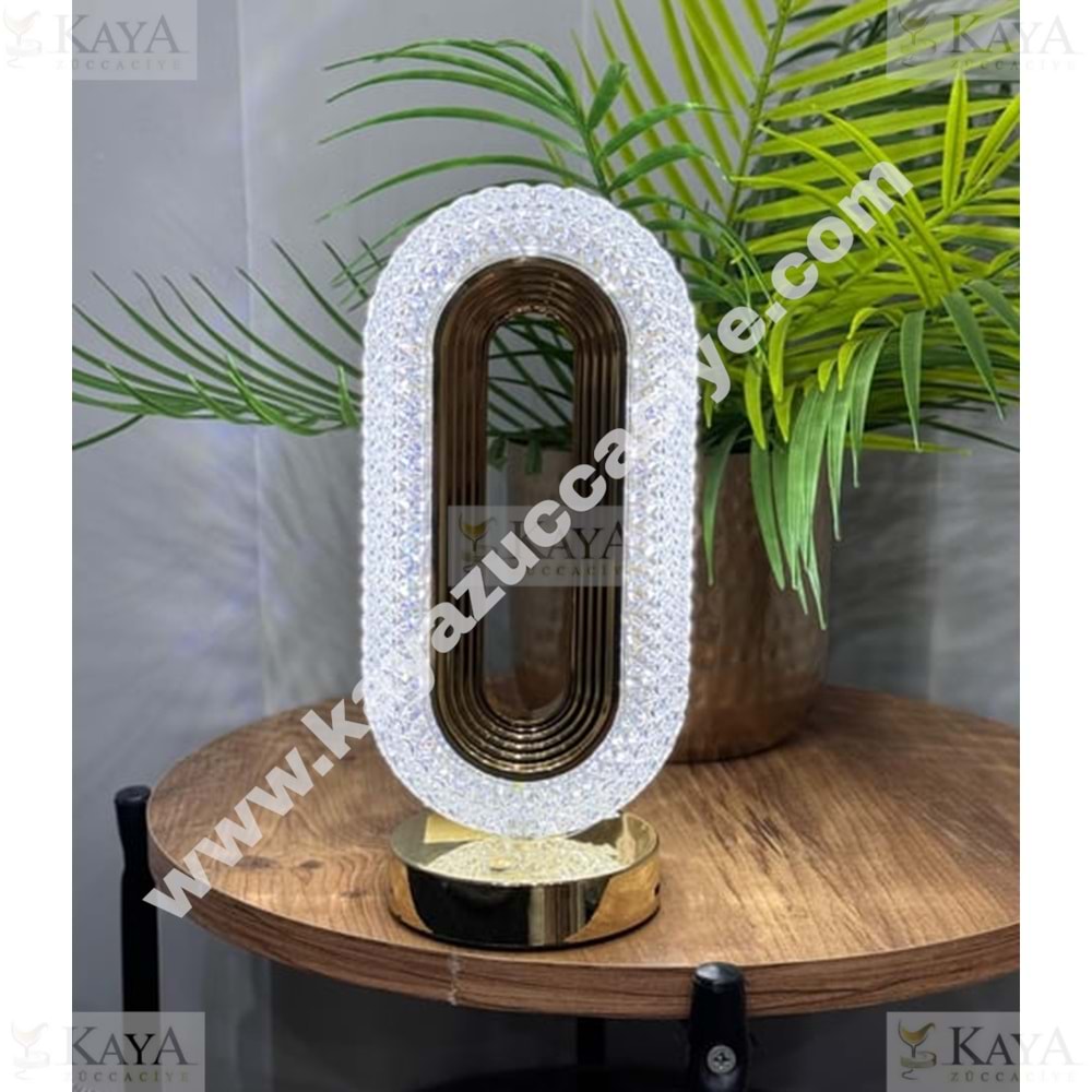 CH LED MASA LAMBASI KRİSTAL ELMAS MODEL OVAL 1*40