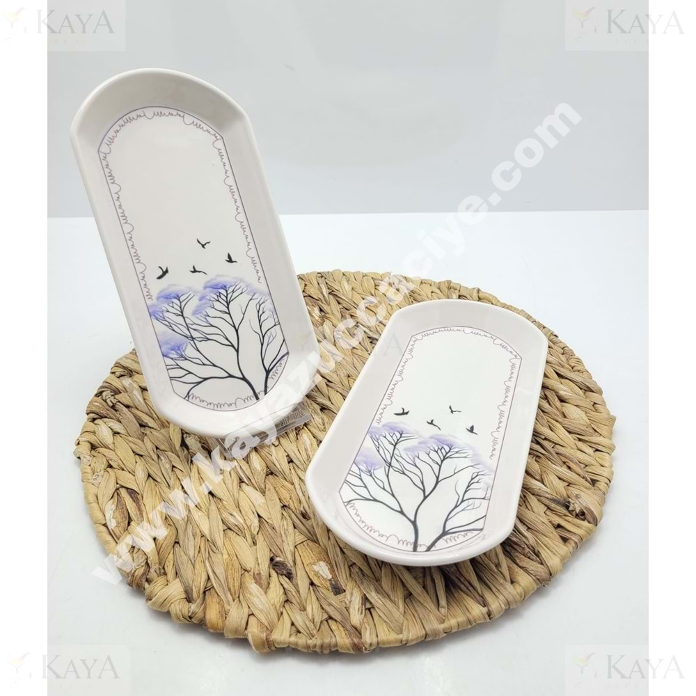 ALİNA HOME MAVİ ÇINAR OVAL KAYIK ORTA 25,5X12 CM 1*12