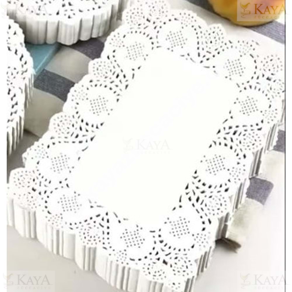 BZD IVORY SUNUMLUK DİKDÖRTGEN DANTEL 36 LI 19x26 CM 1*12