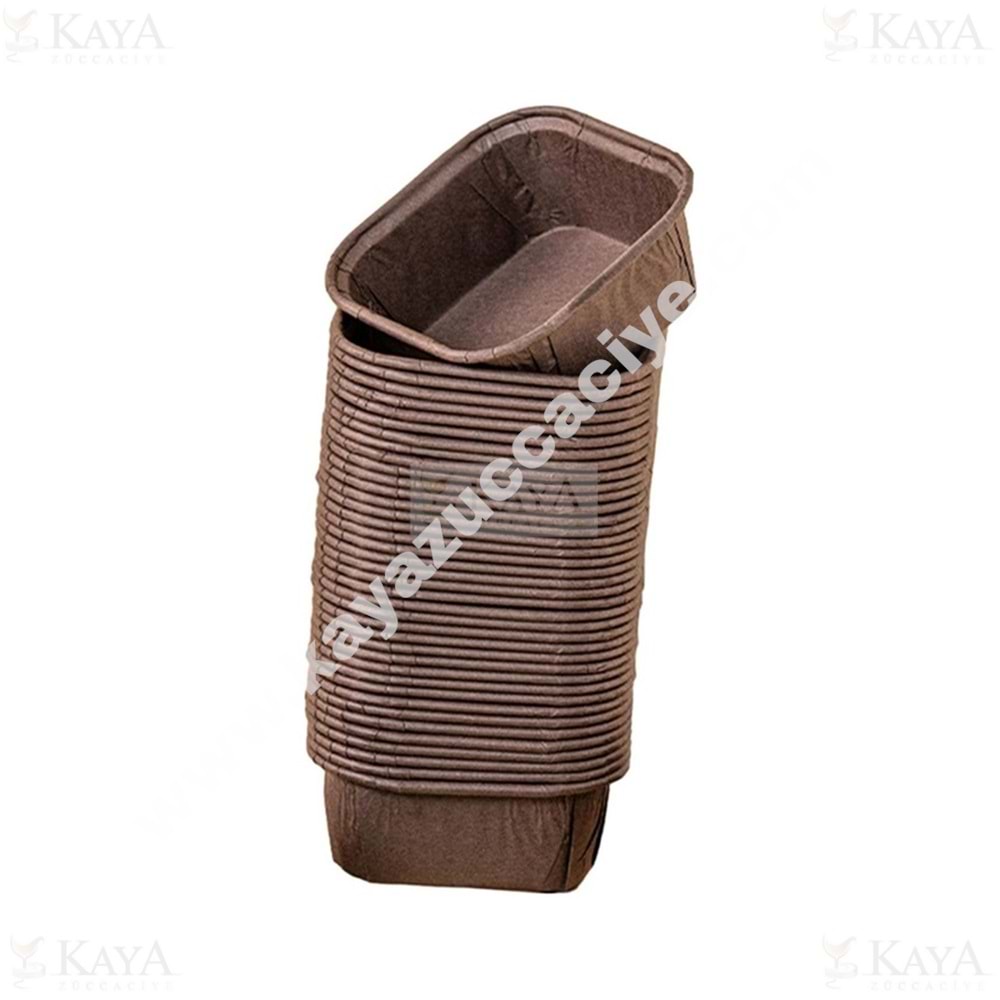 BZD IVORY KEK KALIBI MUFFİN KRAFT KARE KEK KAPSÜLÜ 25 Lİ 1*120