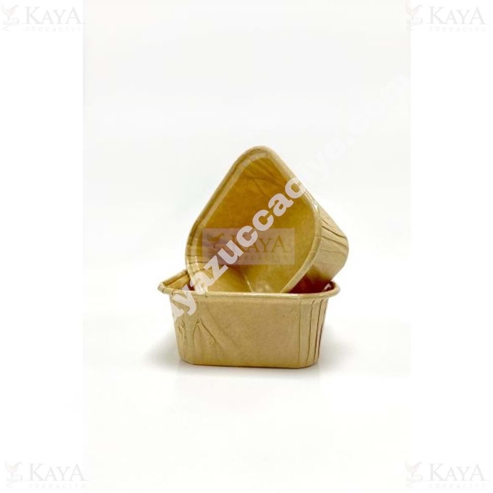 BZD IVORY KEK KALIBI MUFFİN KRAFT KARE KEK KAPSÜLÜ 50 Lİ 1*60