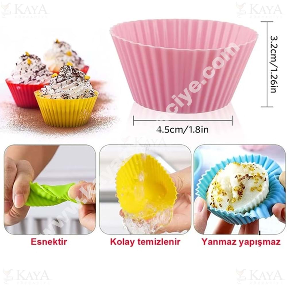 BZD IVORY KEK KALIBI SİLİKON SİLİKON MUFFİN KEK KALIBI 1*12