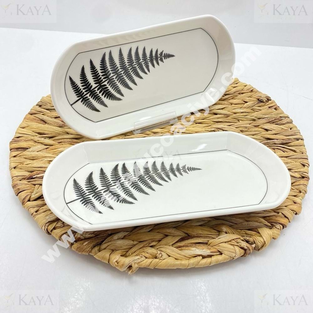 ALİNA HOME SİYAH ÇAVDAR OVAL KAYIK ORTA 25,5X12 CM 1*12