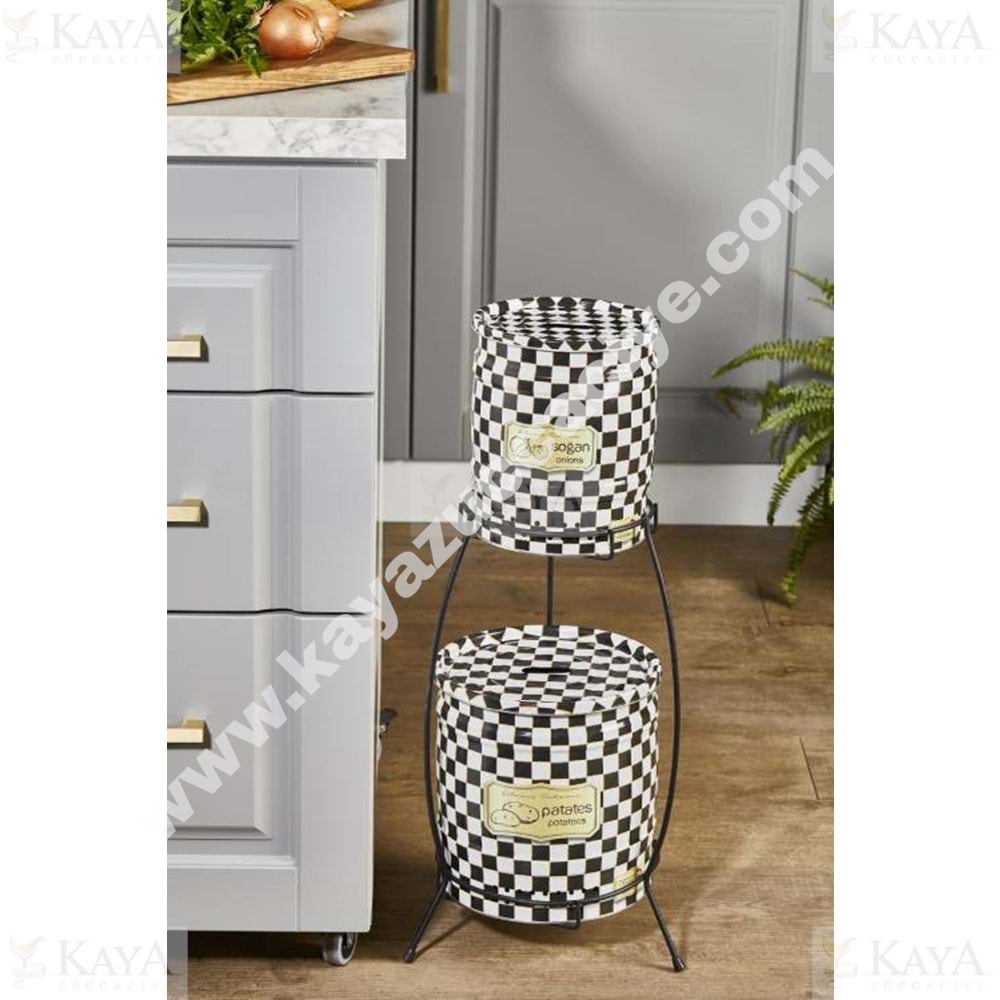 DECOREV PATATES SOĞAN KOVASI TELLİ 2 KAT DAMA DESEN 1*6